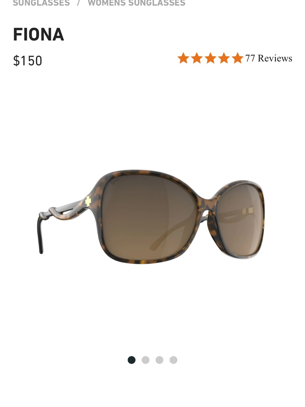 SPY Fiona Tortoiseshell Sunglasses with Brown Gradient Lenses